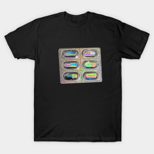 Rainbow Glitter Pills T-Shirt